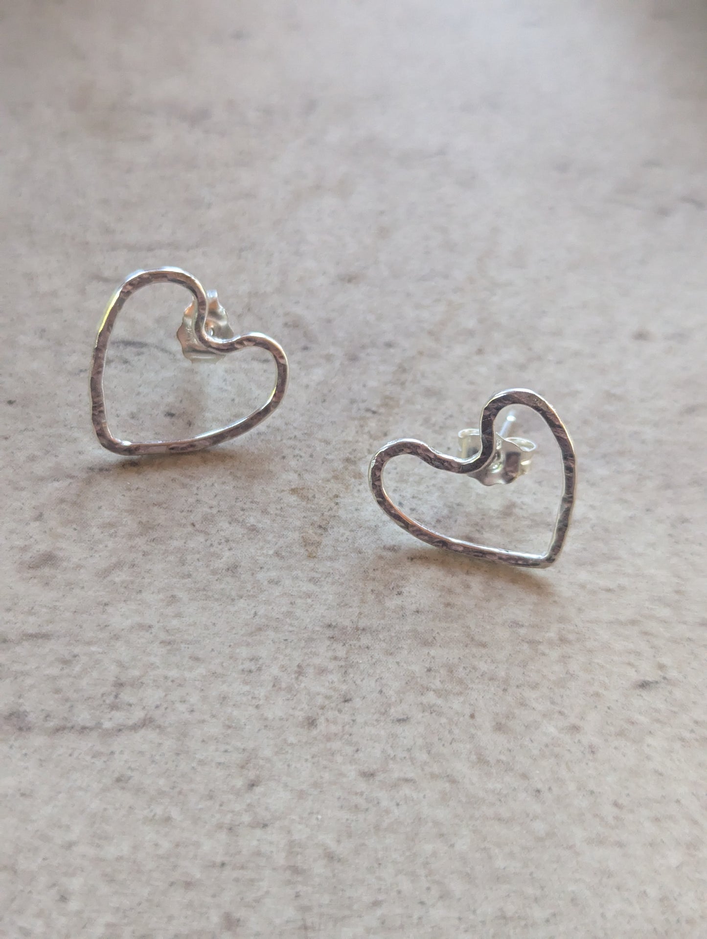 Large heart studs