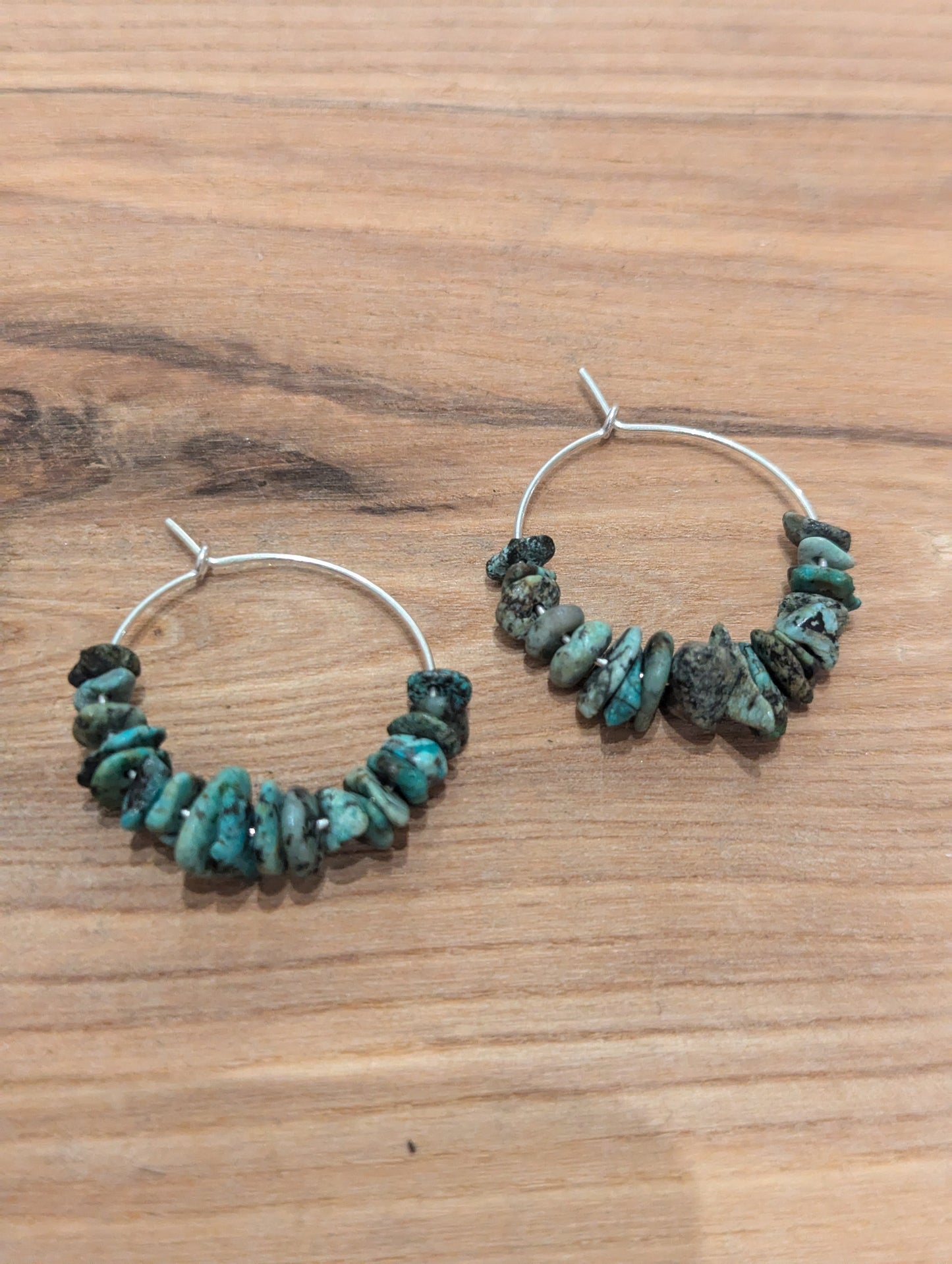 African turquoise 30mm hoop