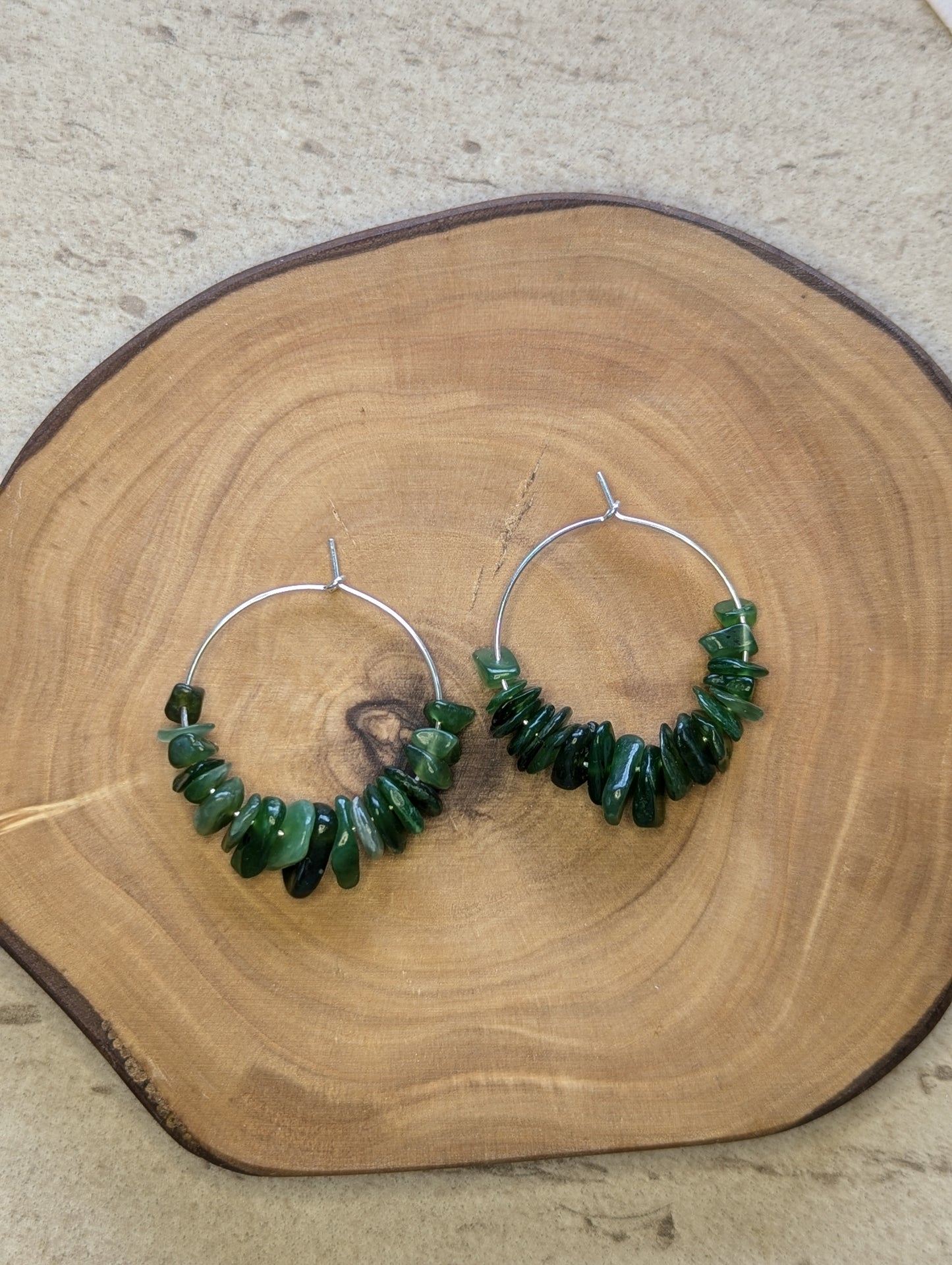 Canada jade 30mm hoop