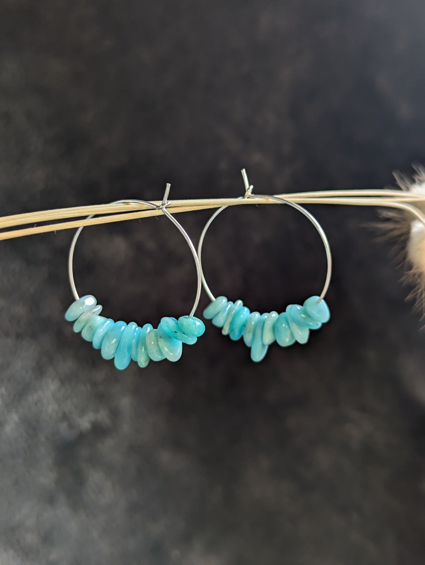 Amazonite 30mm hoop