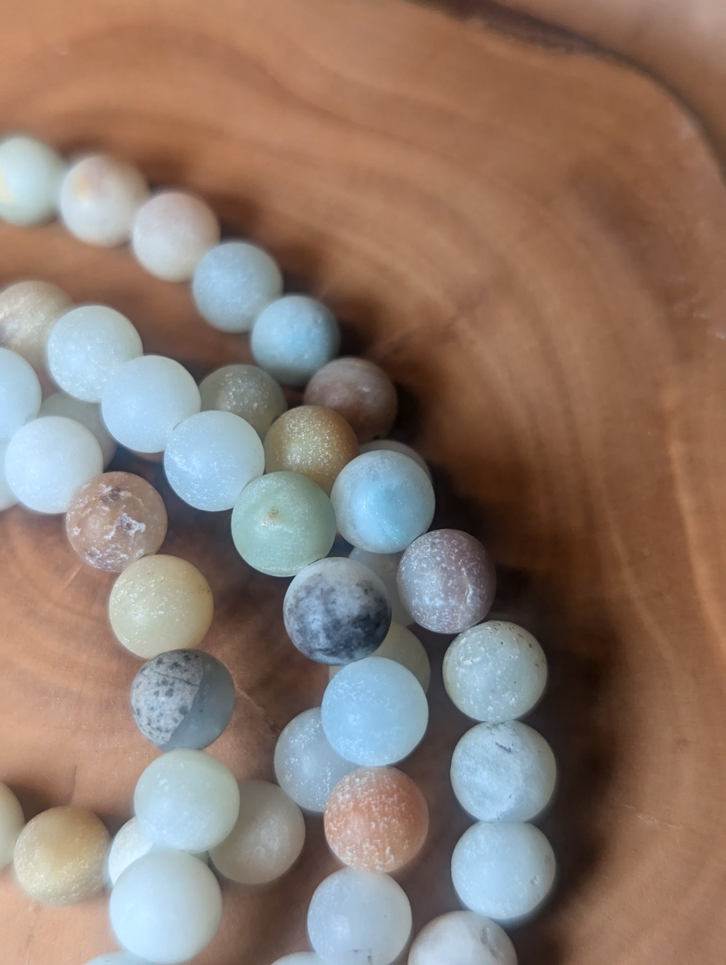 Amazonite (matte)6mm beaded stretchy bracelet