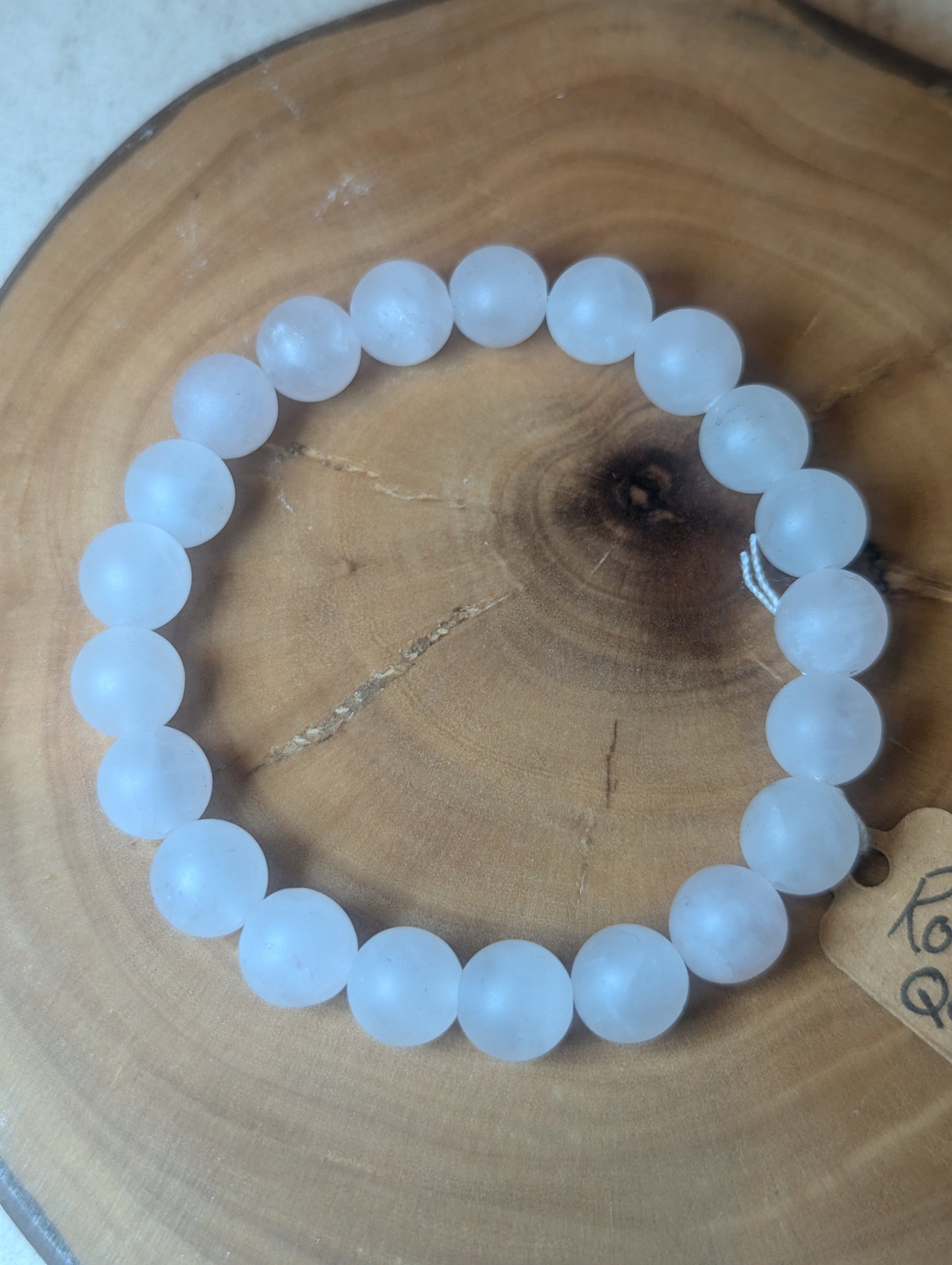 Rose quartz 8mm matte bracelet